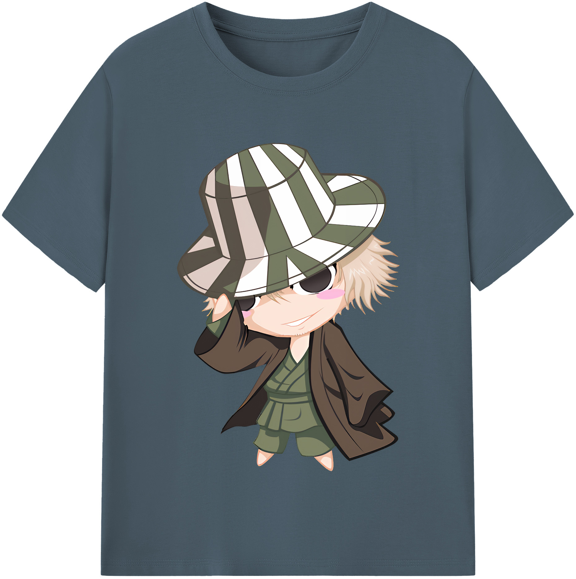 （画像用） "ブリーチ 浦原 喜助（うらはら きすけ） BLEACH Urahara Kisuke " 綿100％半袖Tシャツ（フロントプリント）